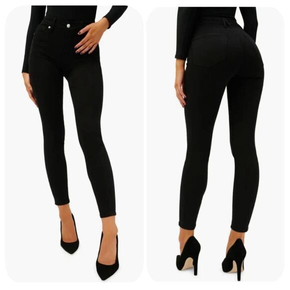 Good American Good Leg Black Jeans Size 6